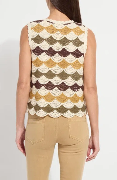 Lyssé Lysse Faye Scallop Edge Cotton Blend Shell Top In Multi