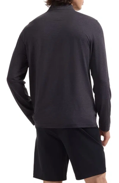 Bugatchi Mélange Quarter Zip Pullover In Brown