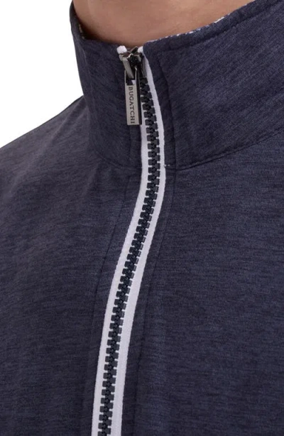 Bugatchi Mélange Quarter Zip Pullover In Multi