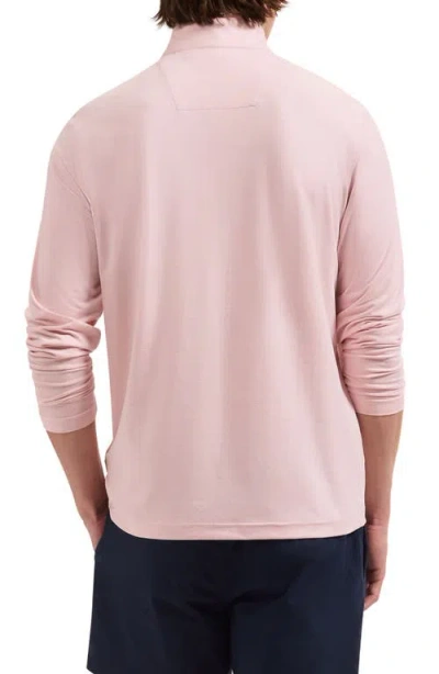 Bugatchi Mélange Quarter Zip Pullover In Pink