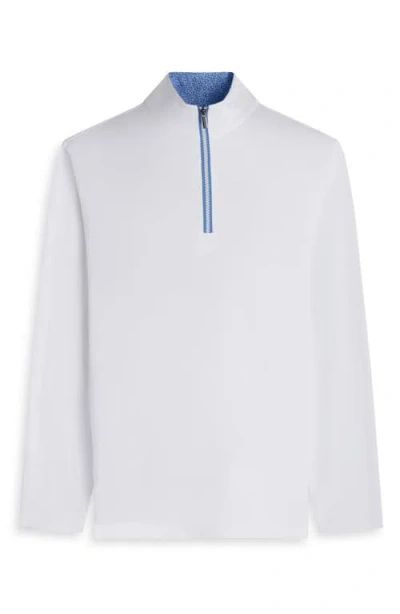 Bugatchi Mélange Quarter Zip Pullover In Multi