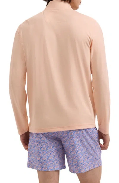 Bugatchi Mélange Quarter Zip Pullover In Pink