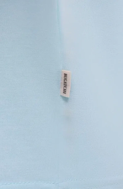 Bugatchi Mélange Quarter Zip Pullover In Blue