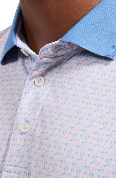 Bugatchi Three-button Performance Polo In Multi