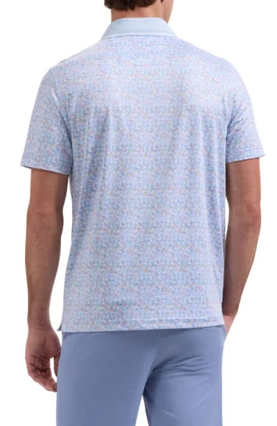 Bugatchi Three-button Performance Polo In Blue