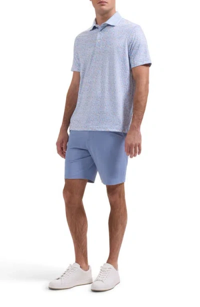 Bugatchi Three-button Performance Polo In Blue