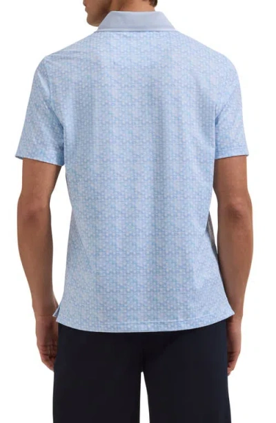 Bugatchi Three-button Performance Polo In Blue