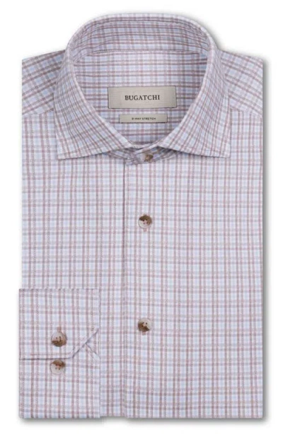 Bugatchi Devon Ooohcotton® Shadow Plaid Button-up Shirt In White