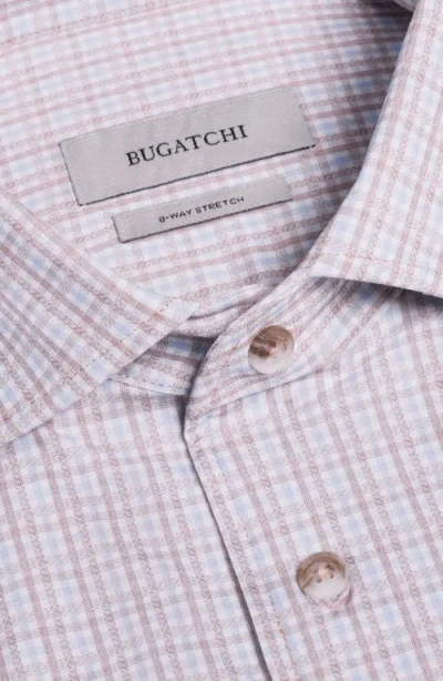 Bugatchi Devon Ooohcotton® Shadow Plaid Button-up Shirt In White