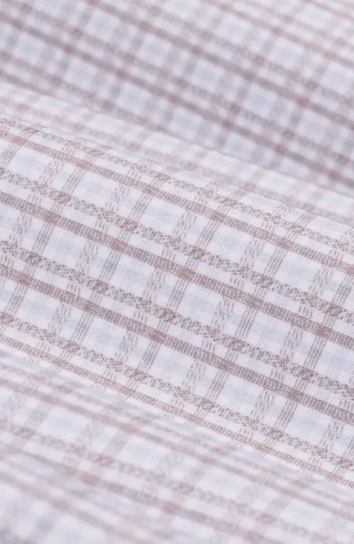 Bugatchi Devon Ooohcotton® Shadow Plaid Button-up Shirt In White