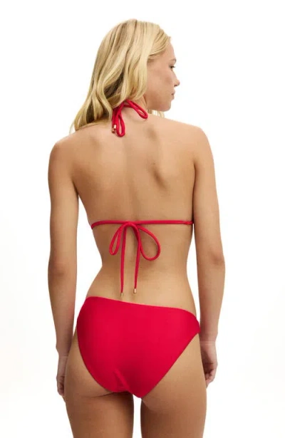 Body String Triangle Bikini Top In Red