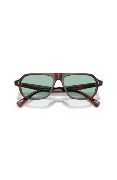 Oliver Peoples Remment Geometric-frame Sunglasses In Brown