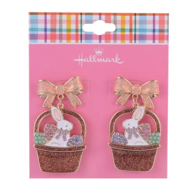 Hallmark Easter Basket And Bunny Earrings In Multi