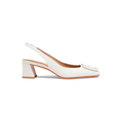 Santoni Mid-heel Slingback In Multi