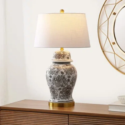 Jonathan Y Ellis Chinoiserie Ceramic Led Table Lamp In Multi