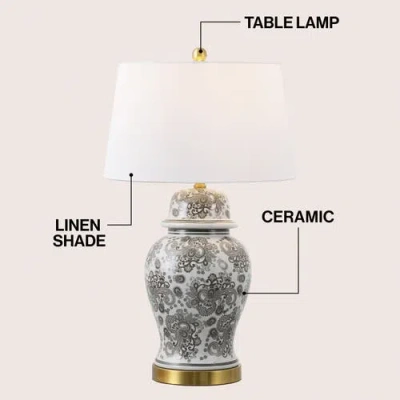 Jonathan Y Ellis Chinoiserie Ceramic Led Table Lamp In Multi