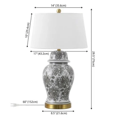 Jonathan Y Ellis Chinoiserie Ceramic Led Table Lamp In Multi
