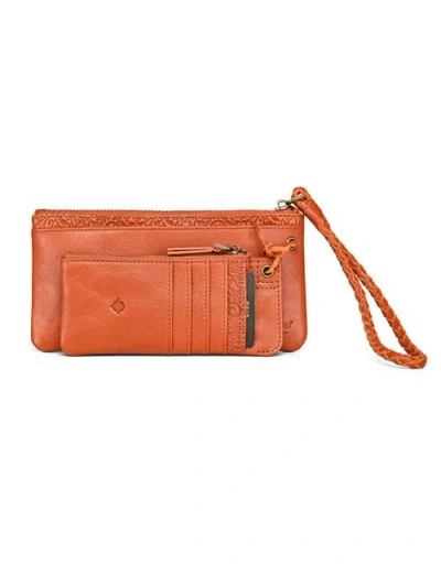 Old Trend Marigold Genuine Leather Modular Rfid Zip Wallet In Brown ...