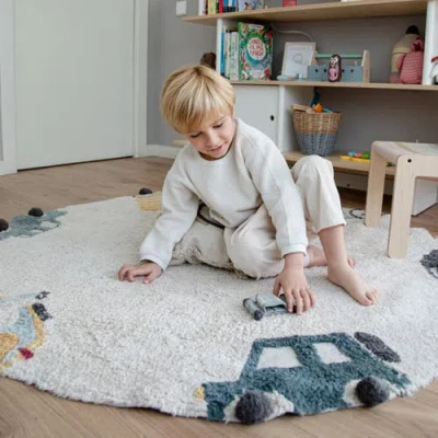Lorena Canals Washable Rug Wheels In Multi