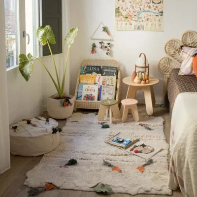 Lorena Canals Basket Veggies In Multi