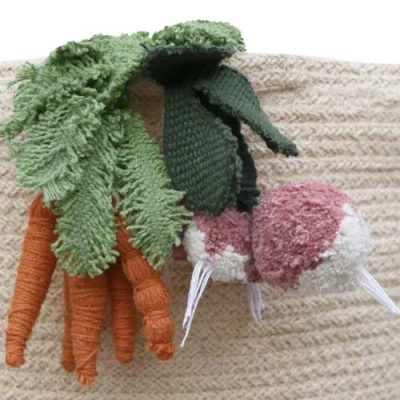 Lorena Canals Basket Veggies In Multi