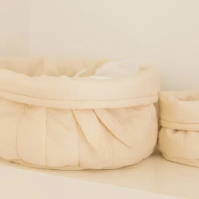 Lorena Canals Set Of Two Quilted Baskets In Multi