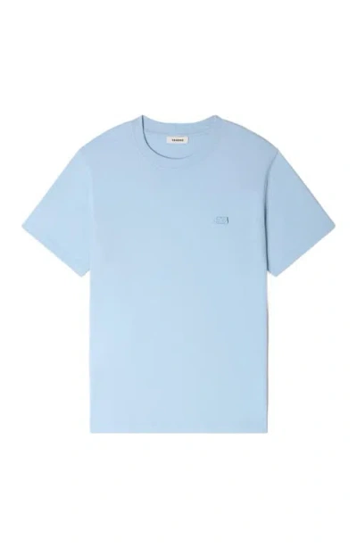 Sandro T-shirt With Double S Patch In Blue