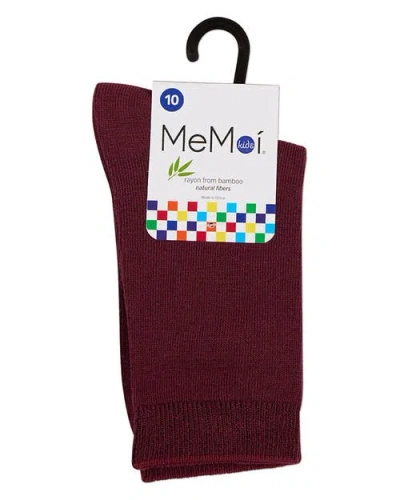 Memoi Kid's Basic Soft Rayon Crew Socks In Multi