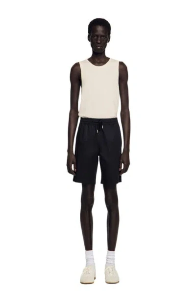Sandro Cotton Shorts In Black
