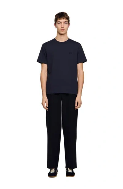 Sandro T-shirt With Double S Patch In Black
