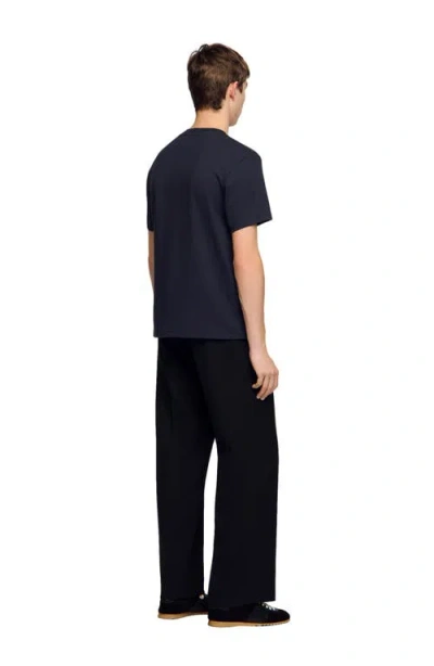 Sandro T-shirt With Double S Patch In Black