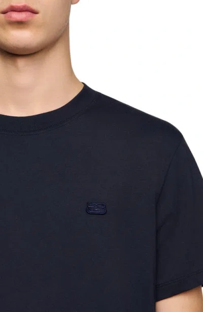 Sandro T-shirt With Double S Patch In Black