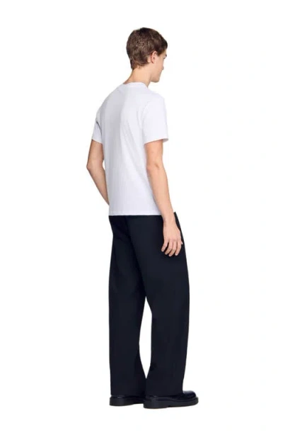Sandro T-shirt With Double S Patch In White