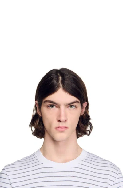 Sandro Striped T-shirt In White