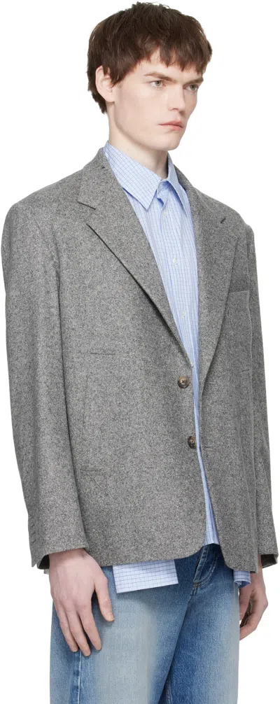 Commission グレー Varsity テーラードジャケット