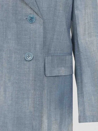 Ermanno Scervino Tailored Polyester Blazer Jacket Notch Lapel In Blue