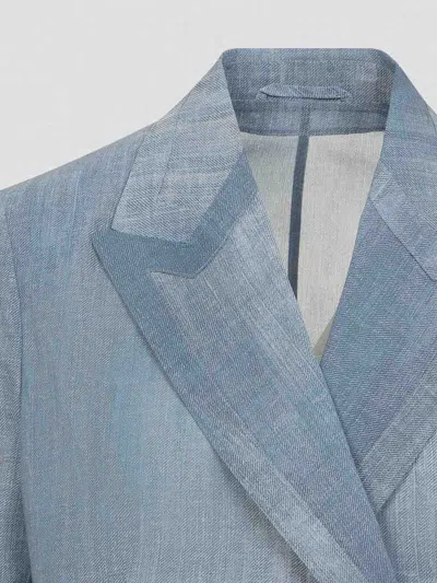 Ermanno Scervino Tailored Polyester Blazer Jacket Notch Lapel In Blue
