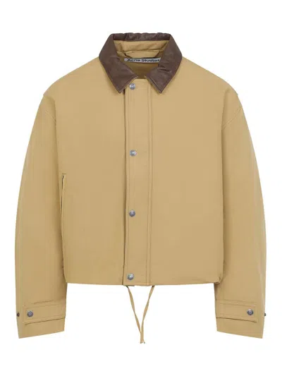 Acne Studios Buttoned Bomber Jacket In Brown