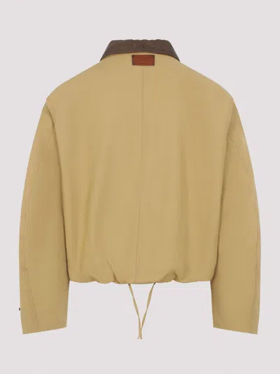 Acne Studios Buttoned Bomber Jacket In Brown