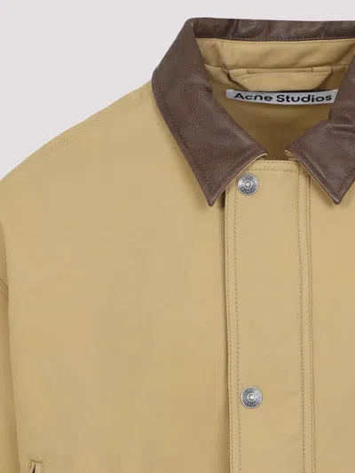 Acne Studios Buttoned Bomber Jacket In Brown