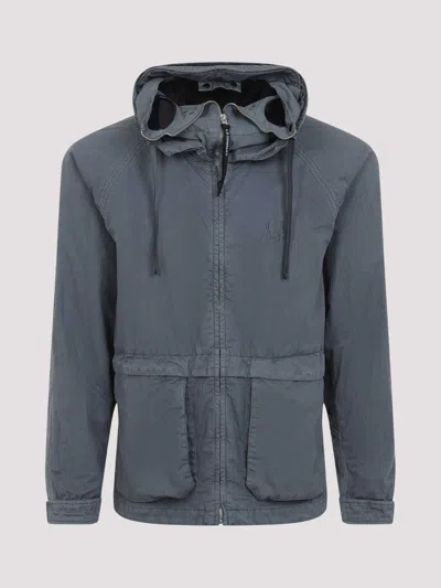 C.p. Company C.p.company Wax Explorer Jacket With Goggle Details In Green