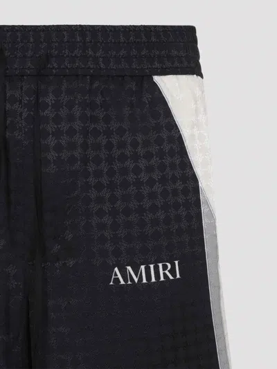 Amiri Quad Panel Side Stripe Tailored Shorts In Black