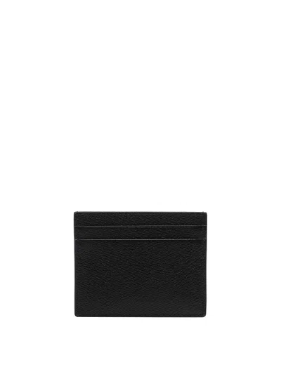 Valentino Garavani Vlogo Signature Grainy Calfskin Card Holder Woman Black Uni In Black