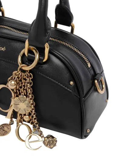 Chloé Small E Bowling Handbag In Black