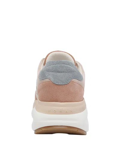 Hogan Neutrals Calfskin Suede Panel Sneakers In Multi
