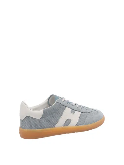 Hogan Neutrals Cool Side Stitched Logo Suede Sneakers In Multi