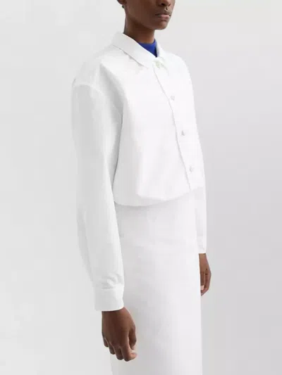 Jil Sander Cropped Blouson Jacket In White