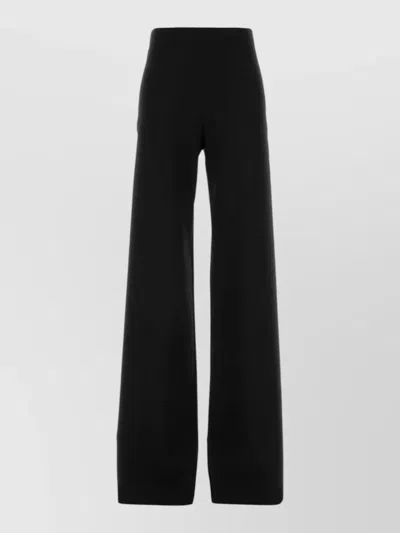 Gucci Stretch Wool Blend High Waist Trousers In Black