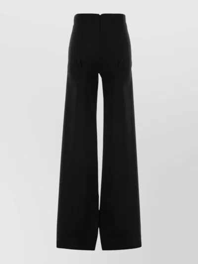 Gucci Stretch Wool Blend High Waist Trousers In Black