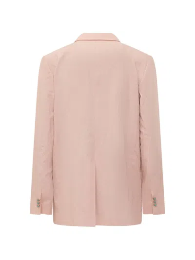 A Paper Kid Button Linen Jacket In Multi